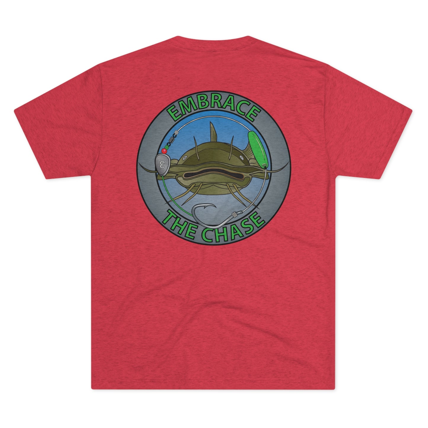 "Big Whiskers" Flathead green letter tri-blend t-shirts