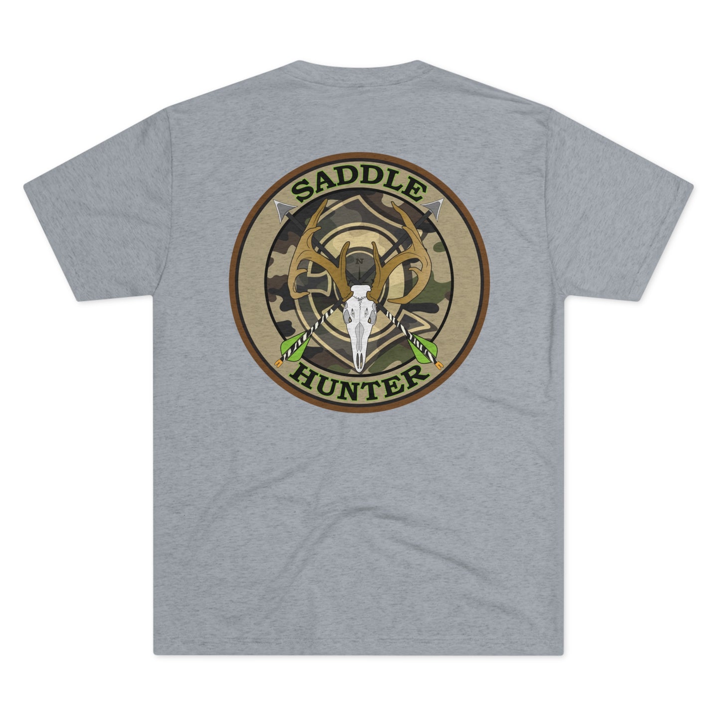 Saddle Hunter Green Tri-Blend Crew Tee