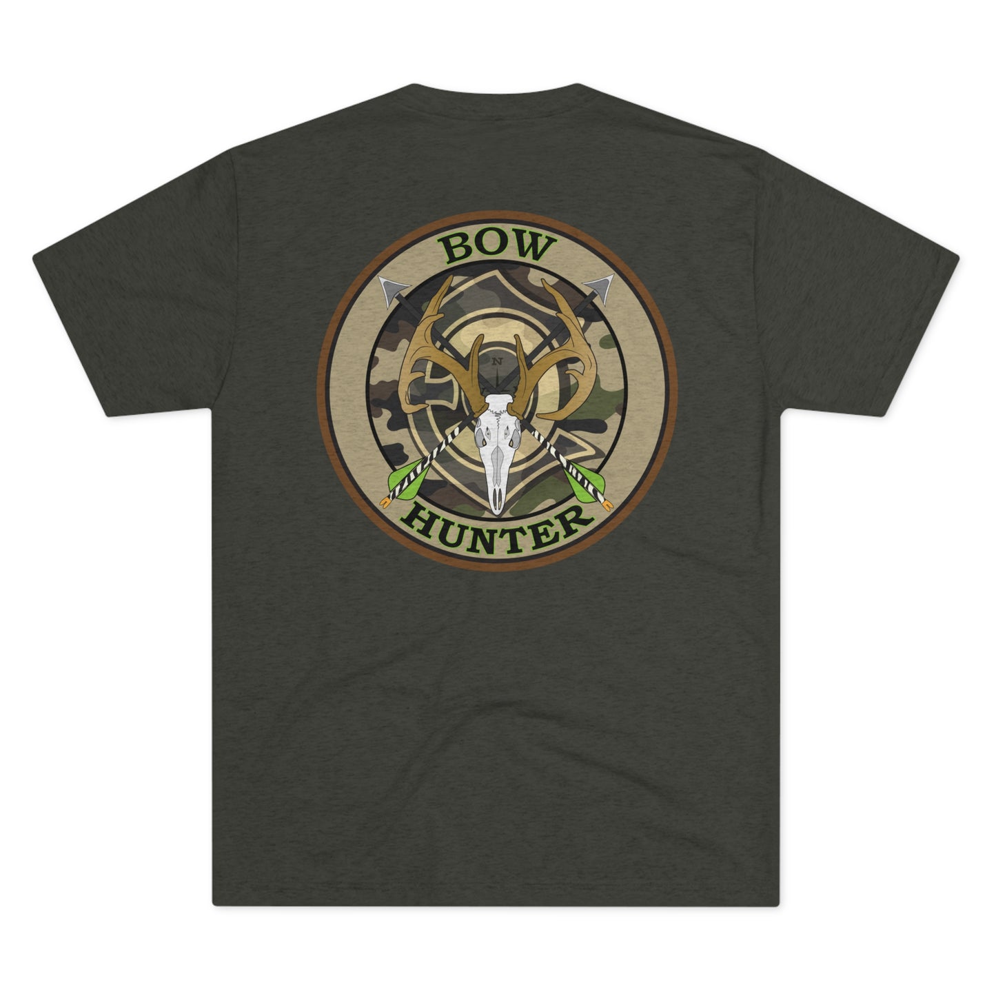 Bow Hunter Green Tri-Blend Crew Tee