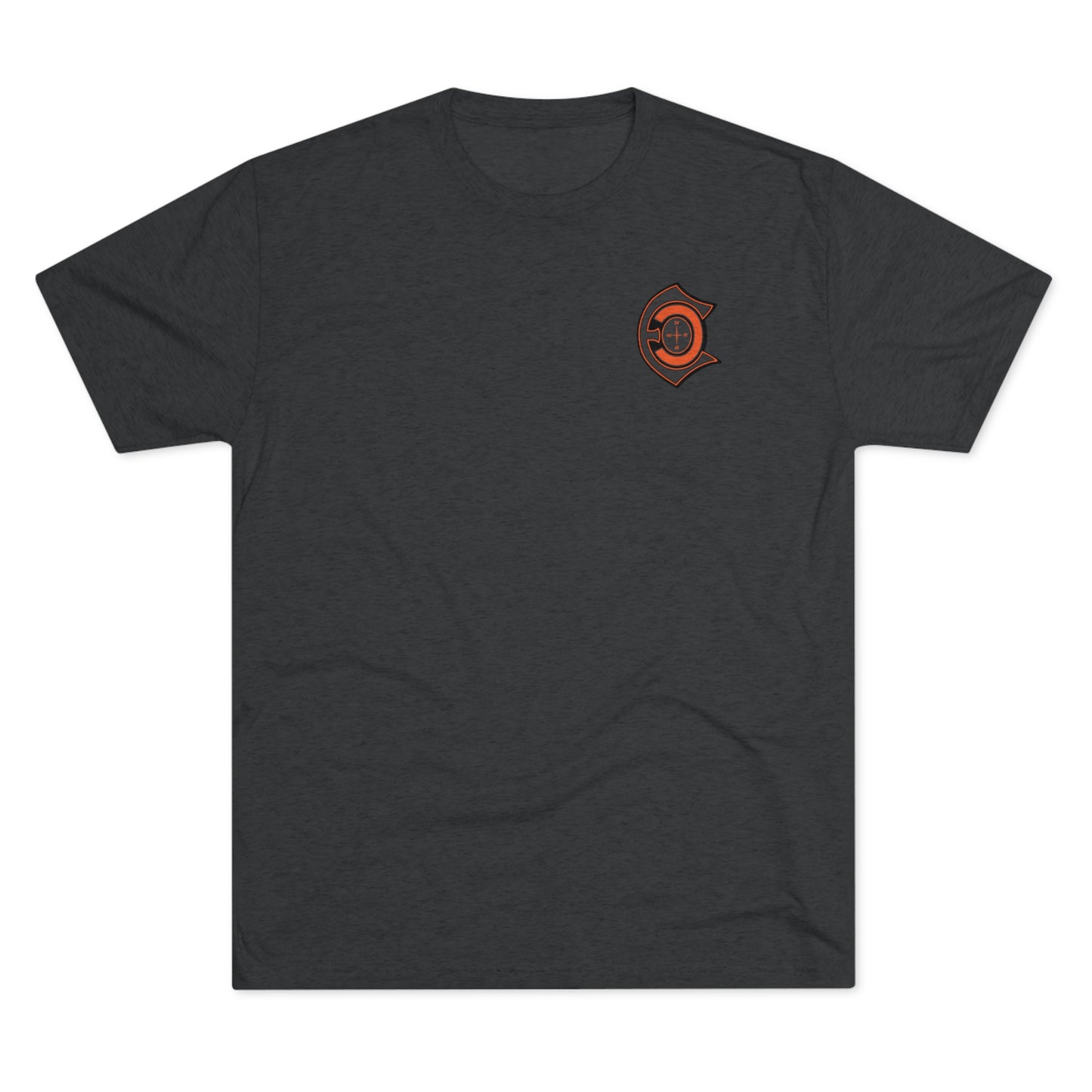 "Let'r Rip" orange letter tri-blend t-shirts