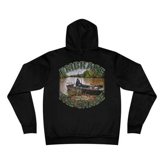 "Muddy Water Cleans The Soul" green letter Fleece Pullover Hoodie