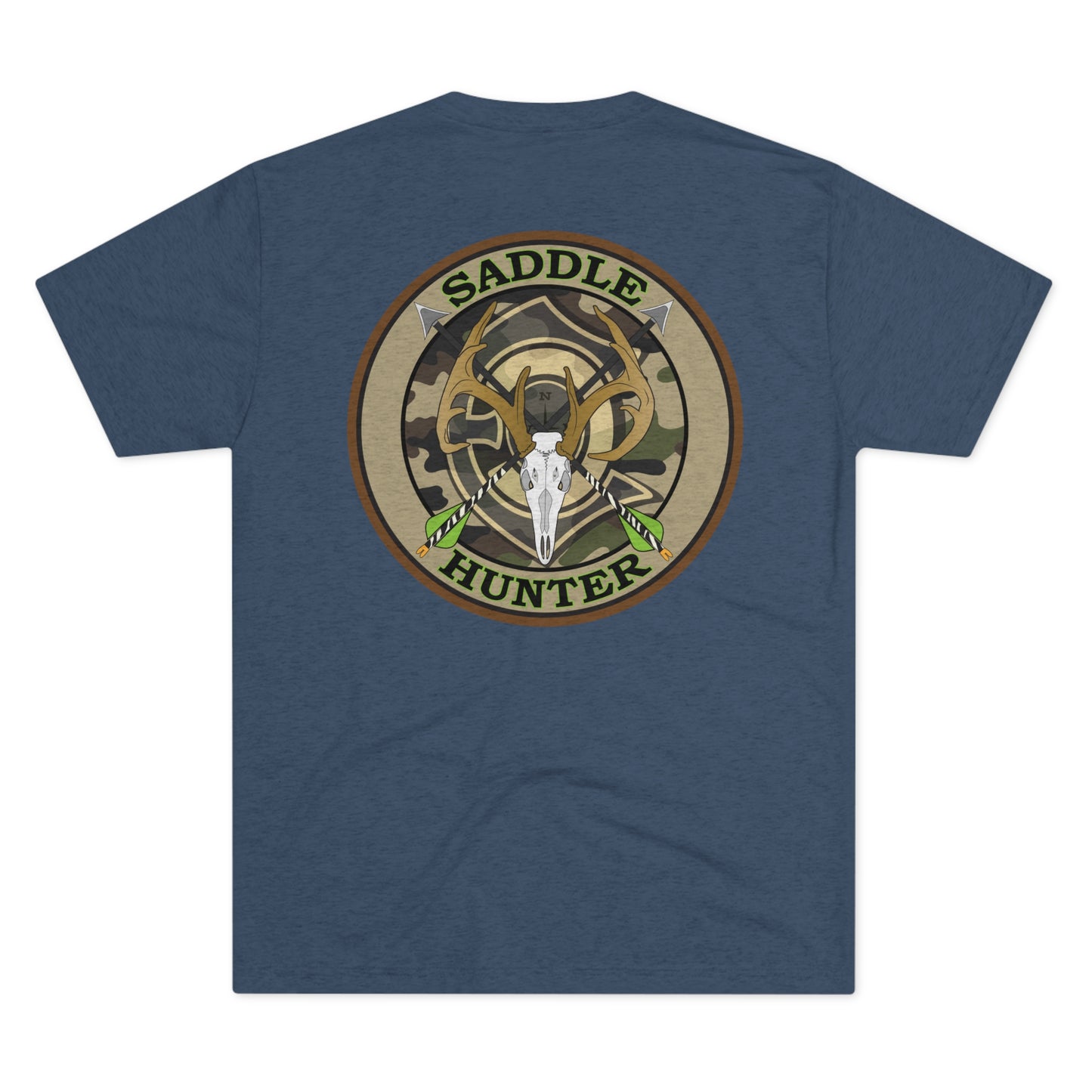 Saddle Hunter Green Tri-Blend Crew Tee