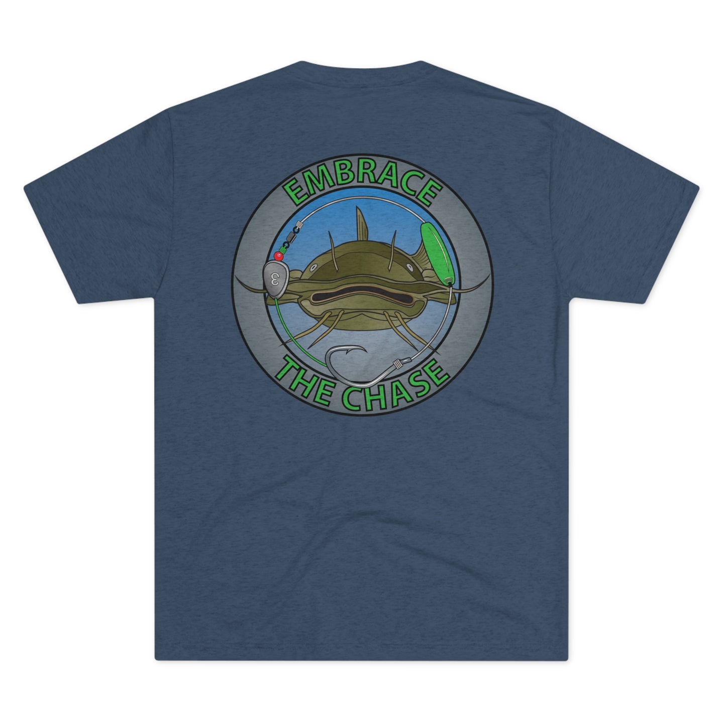 "Big Whiskers" Flathead green letter tri-blend t-shirts