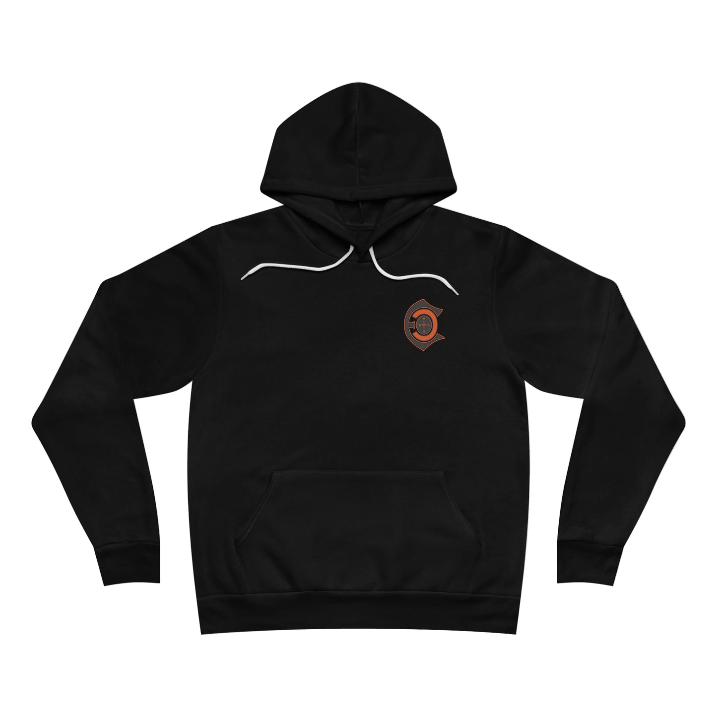 "Let'r Rip" orange letter Fleece Pullover Hoodie