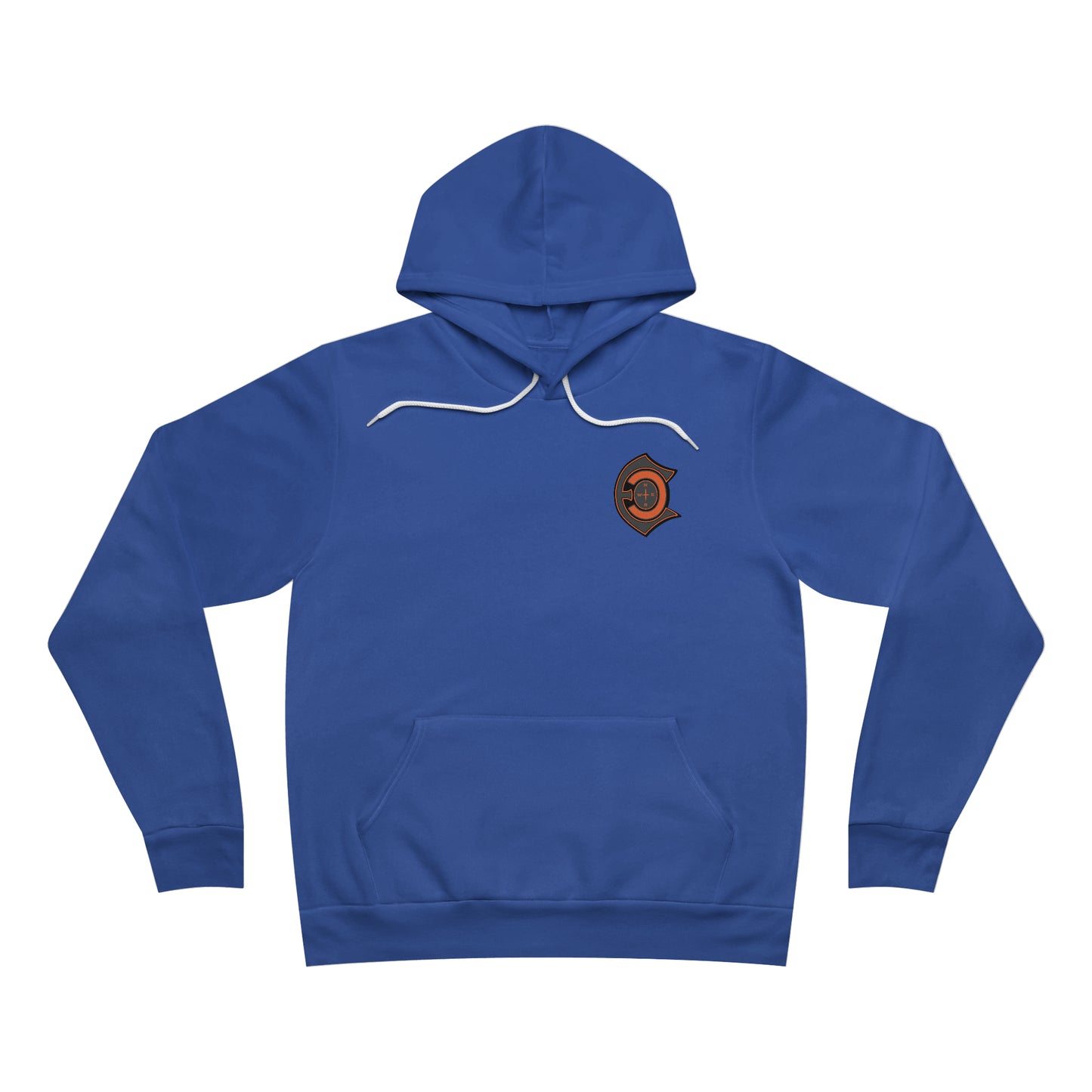 "Let'r Rip" orange letter Fleece Pullover Hoodie