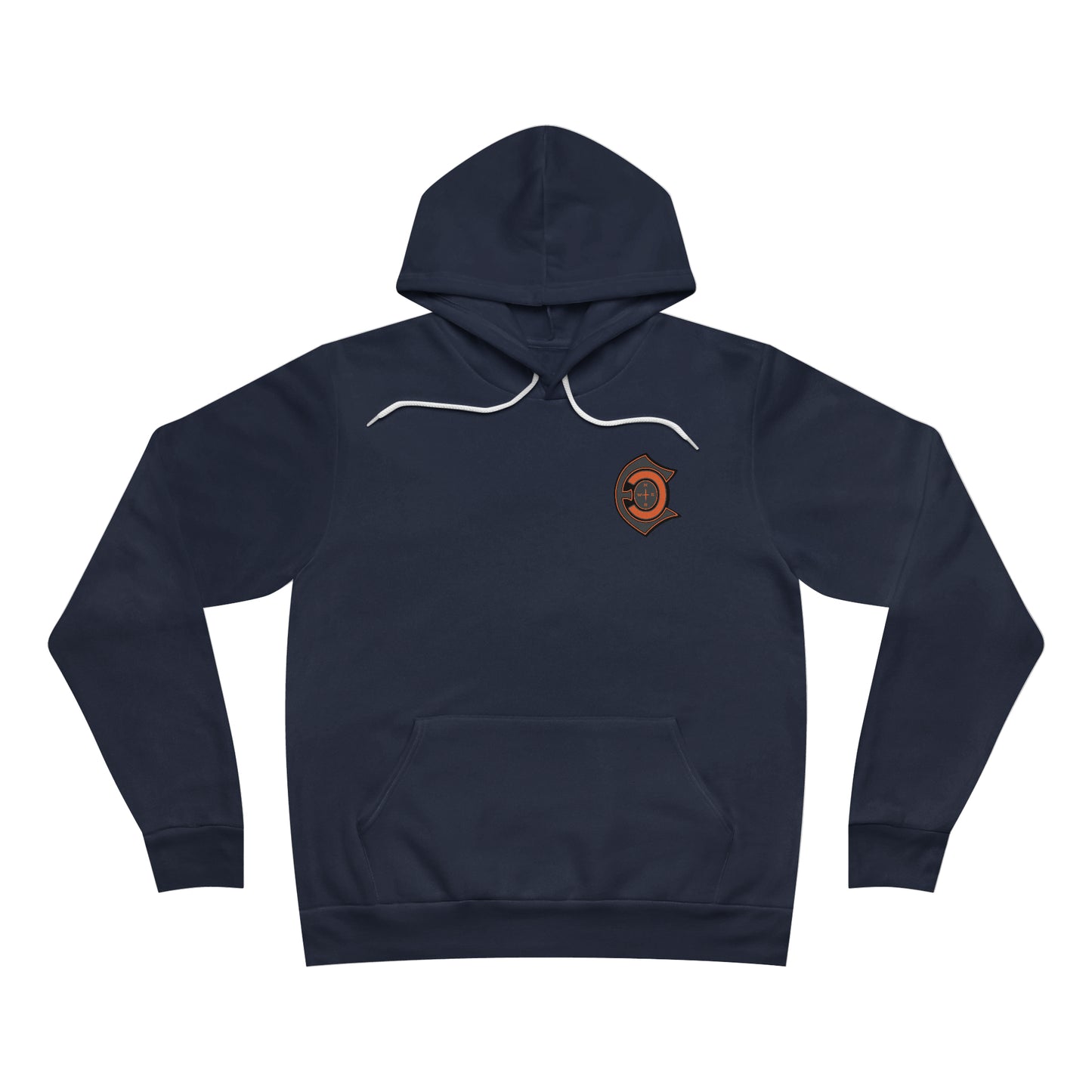 "Let'r Rip" orange letter Fleece Pullover Hoodie