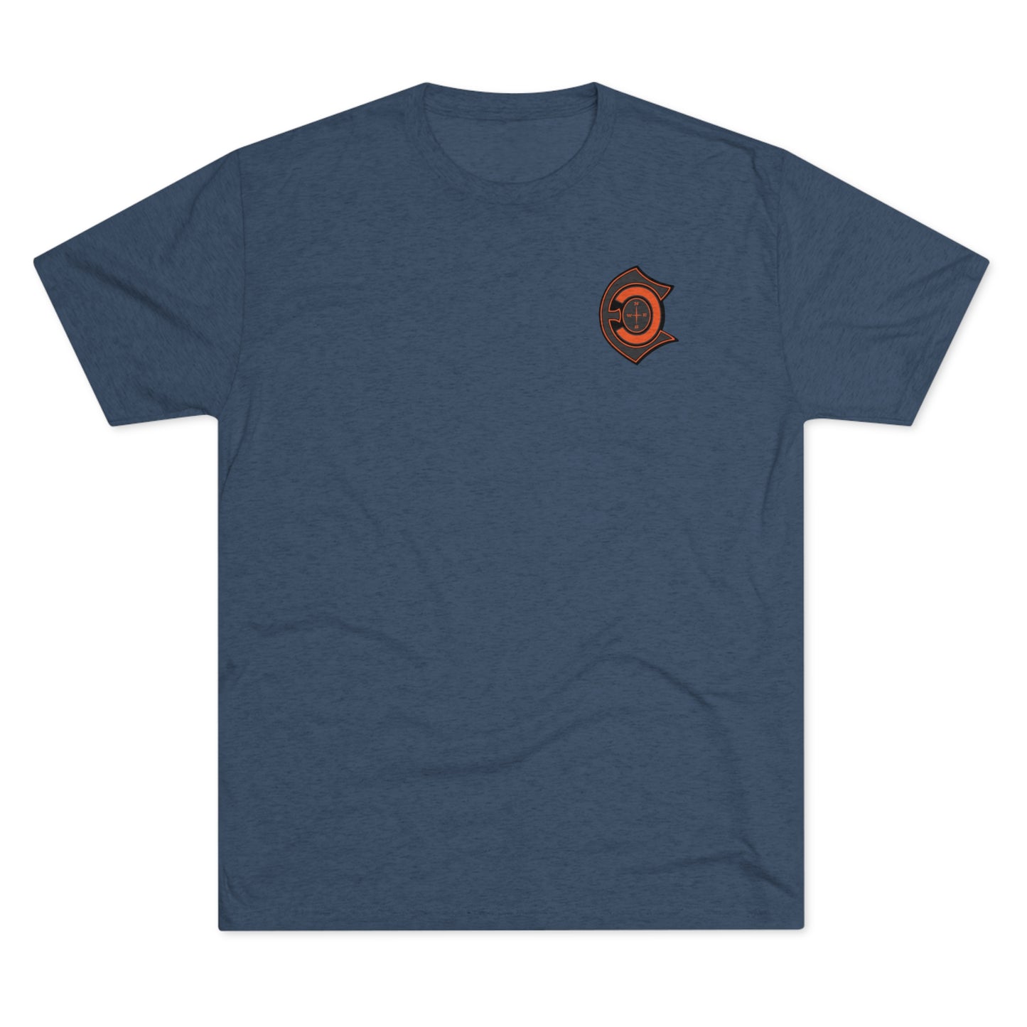 "Let'r Rip" orange letter tri-blend t-shirts