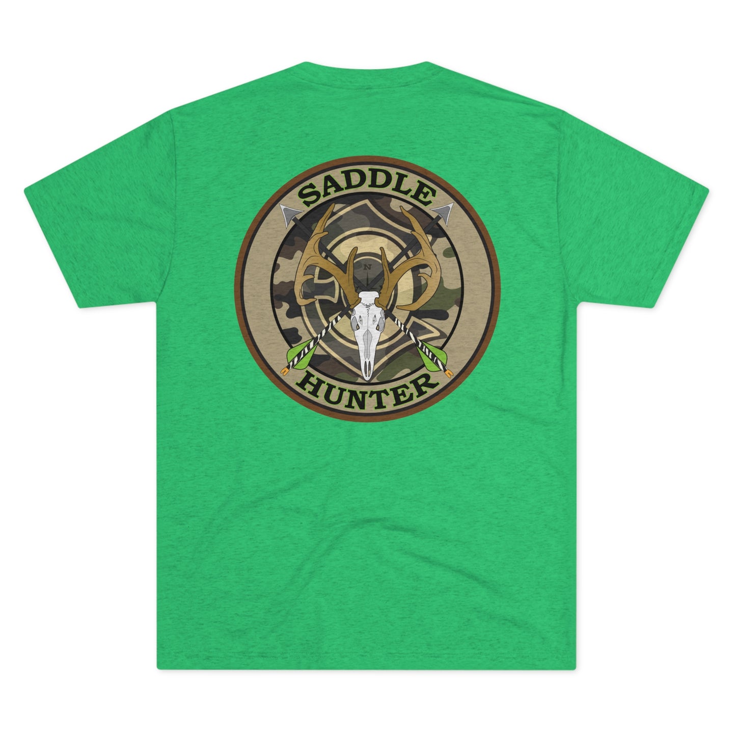 Saddle Hunter Green Tri-Blend Crew Tee