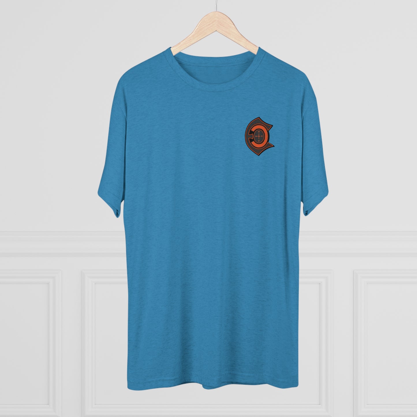 "Big Whiskers" Flathead orange letter tri-blend t-shirts