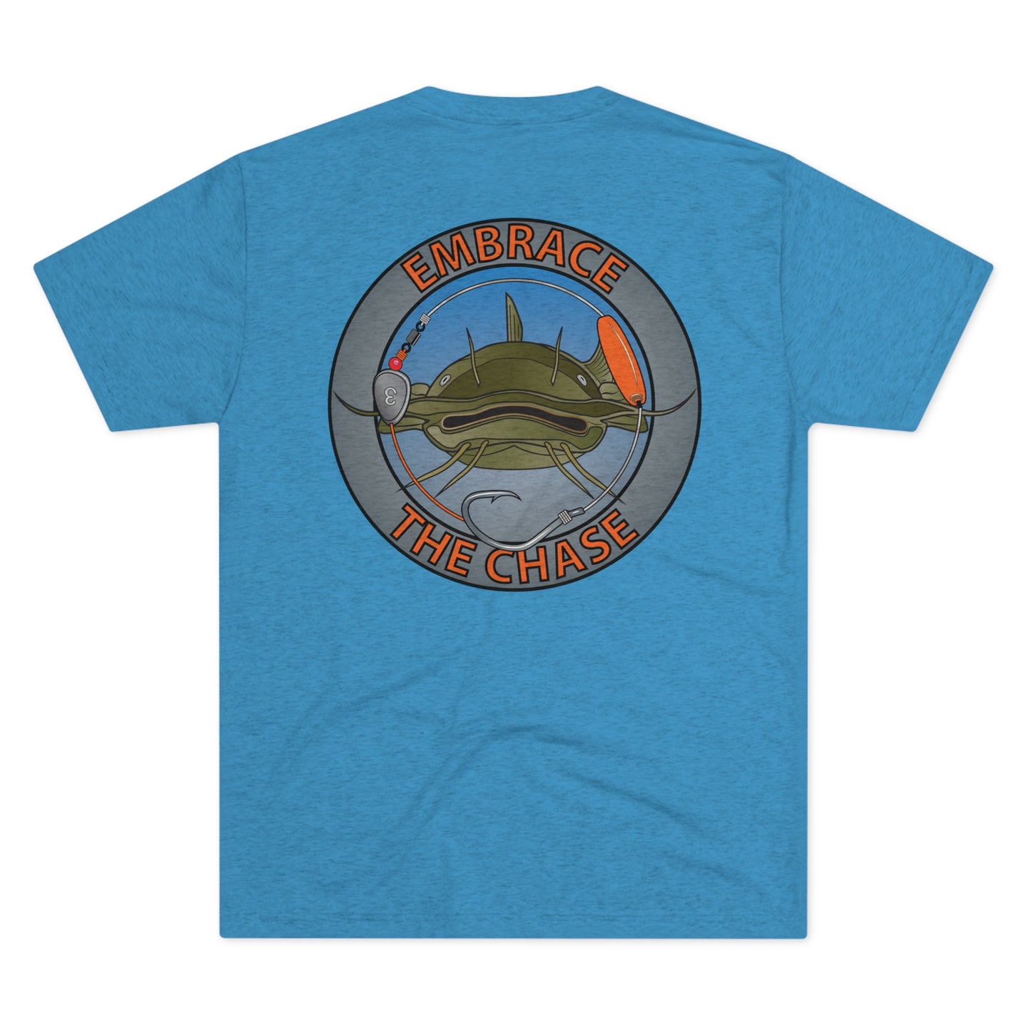 "Big Whiskers" Flathead orange letter tri-blend t-shirts