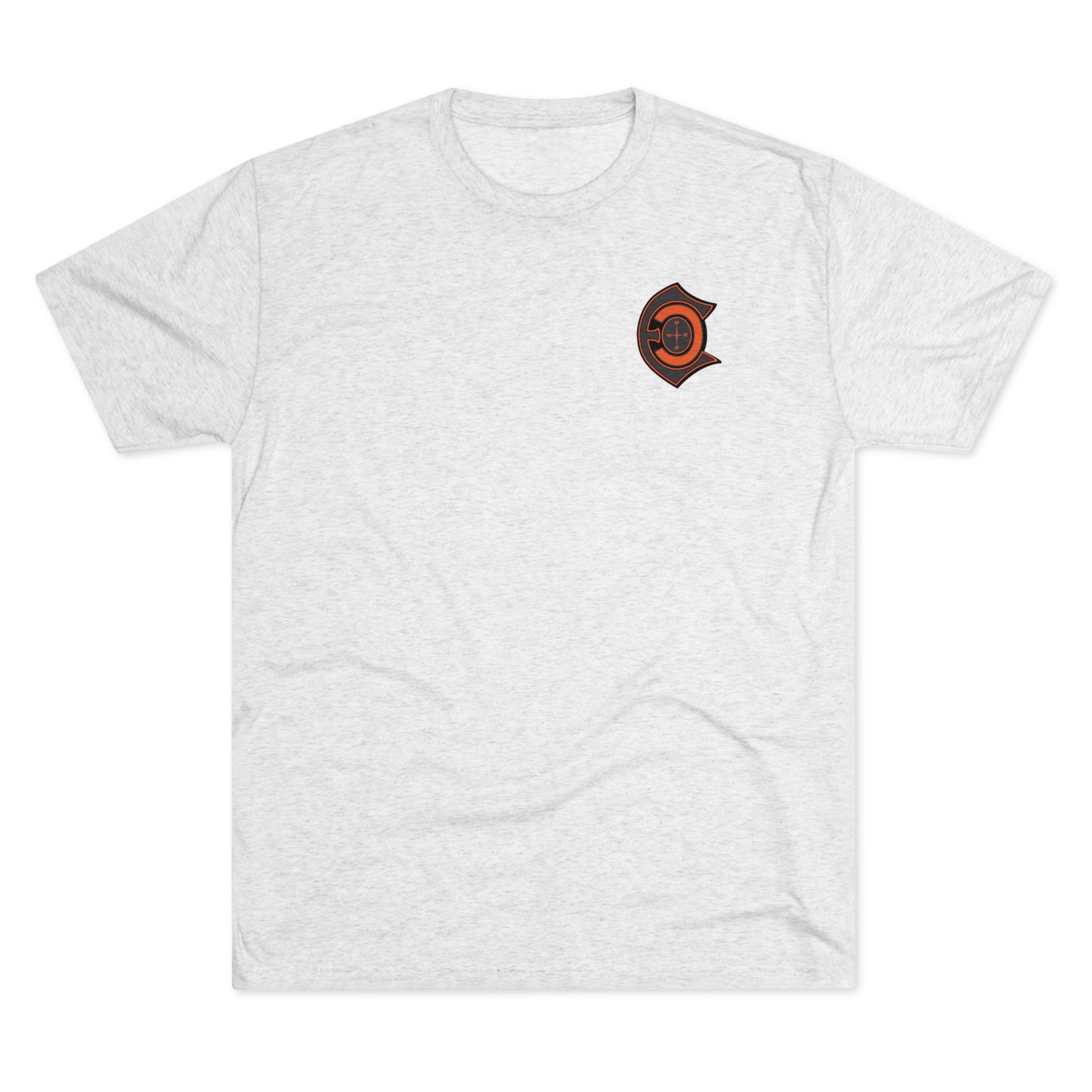 "Let'r Rip" orange letter tri-blend t-shirts