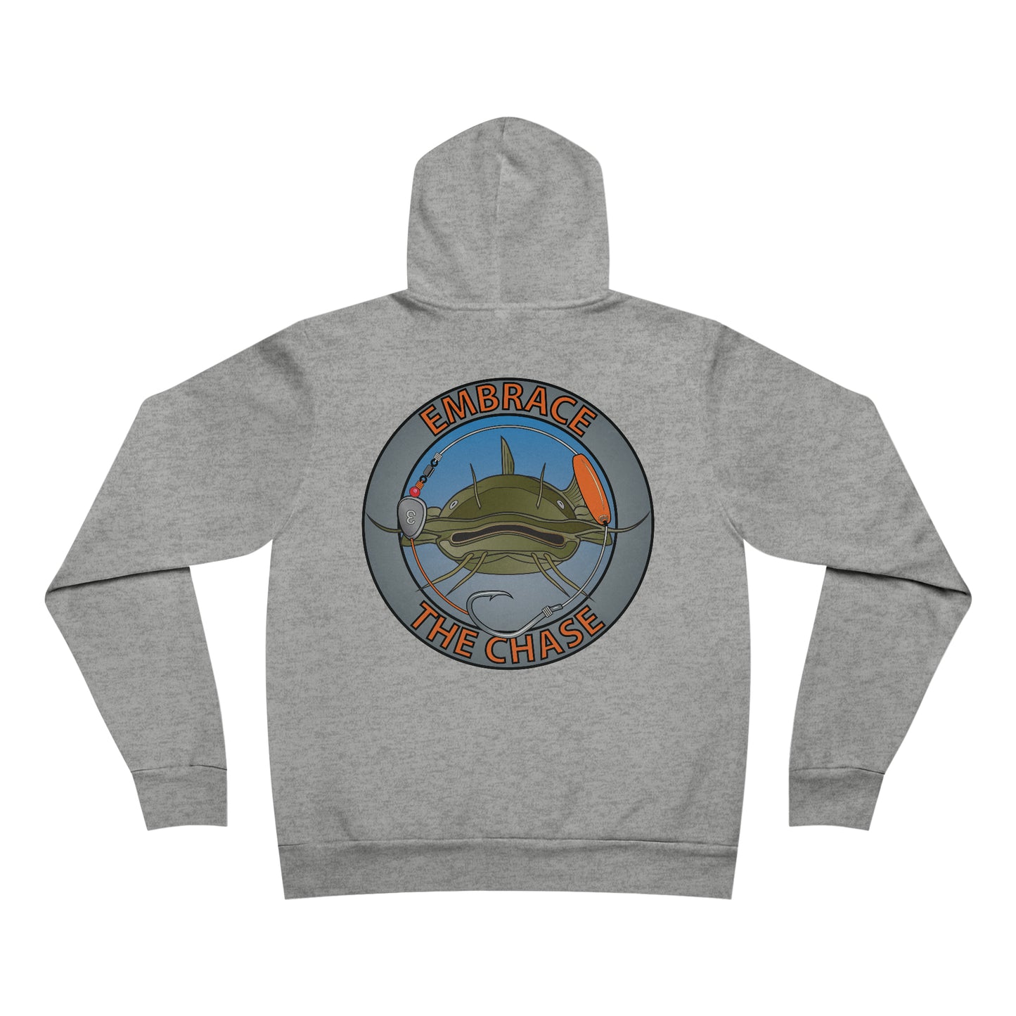 "Big Whiskers" Flathead orange letter Fleece Pullover Hoodie