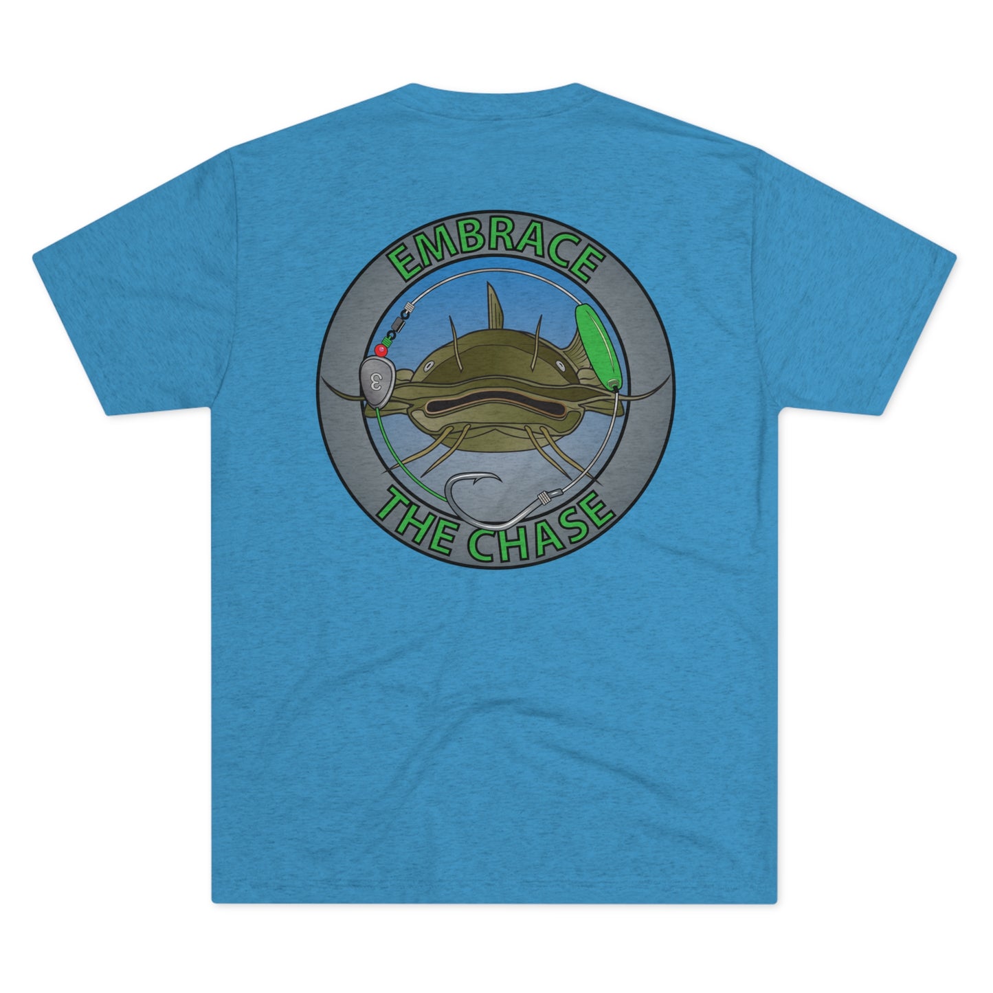 "Big Whiskers" Flathead green letter tri-blend t-shirts