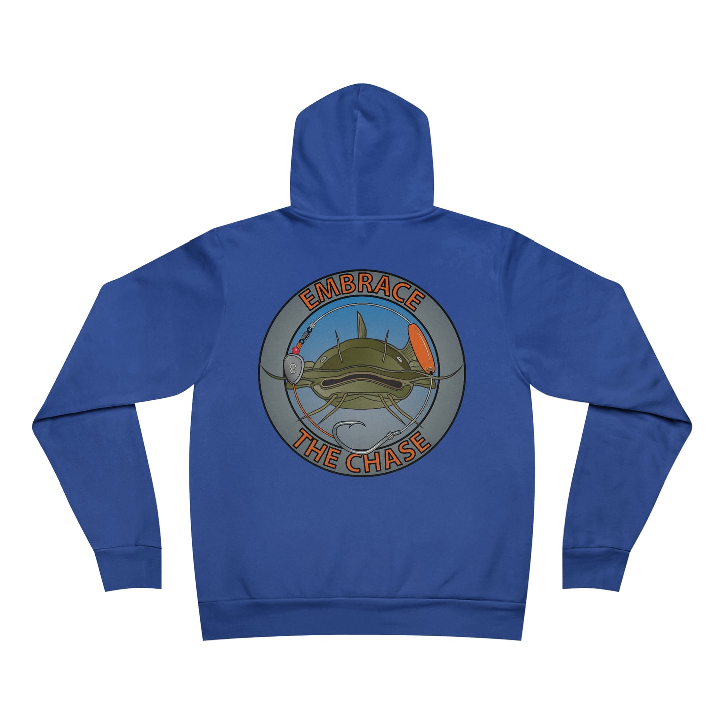 "Big Whiskers" Flathead orange letter Fleece Pullover Hoodie