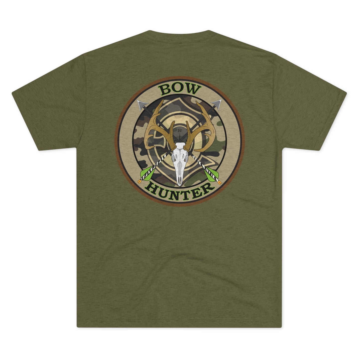 Bow Hunter Green Tri-Blend Crew Tee