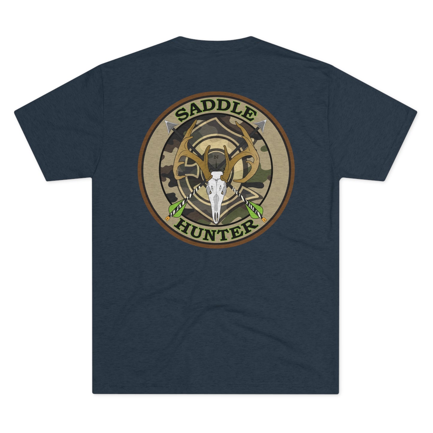 Saddle Hunter Green Tri-Blend Crew Tee