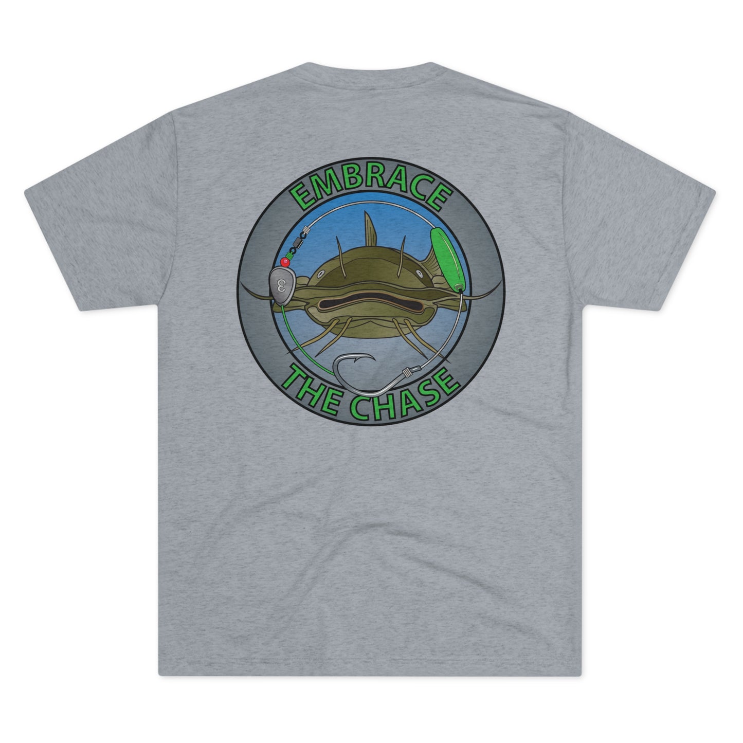 "Big Whiskers" Flathead green letter tri-blend t-shirts