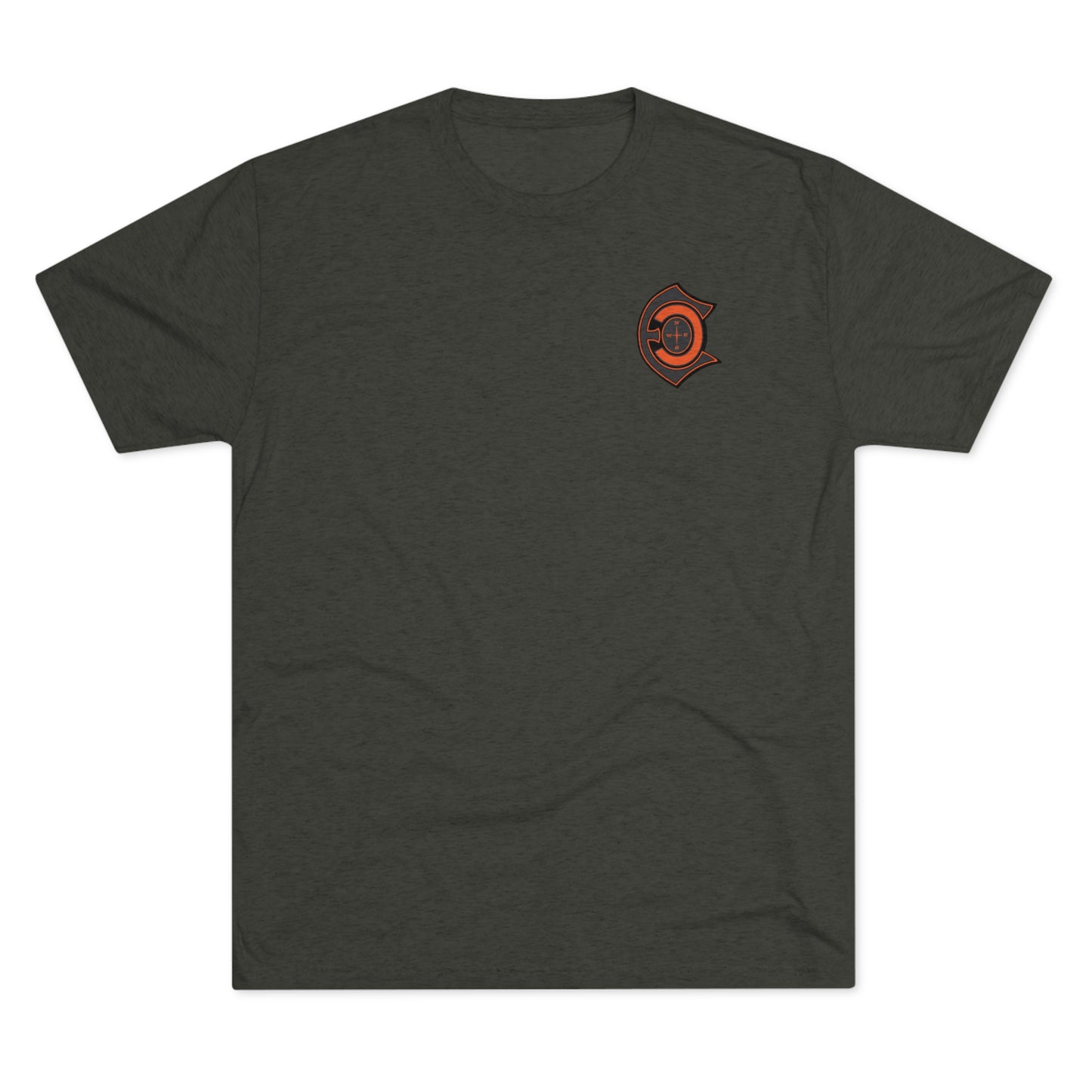 "Big Whiskers" Flathead orange letter tri-blend t-shirts