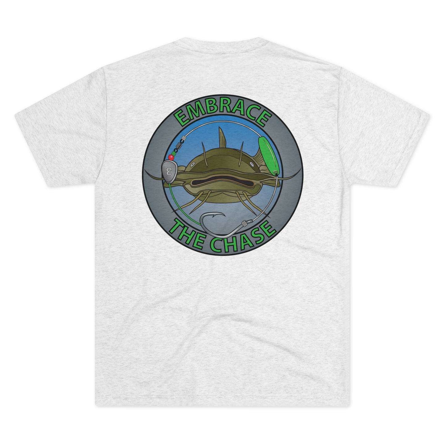 "Big Whiskers" Flathead green letter tri-blend t-shirts