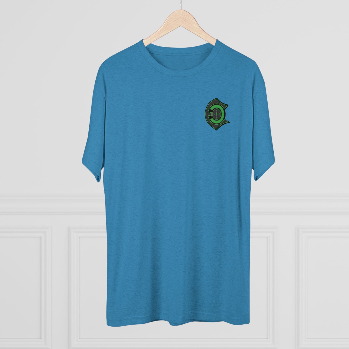 "Big Whiskers" Flathead green letter tri-blend t-shirts