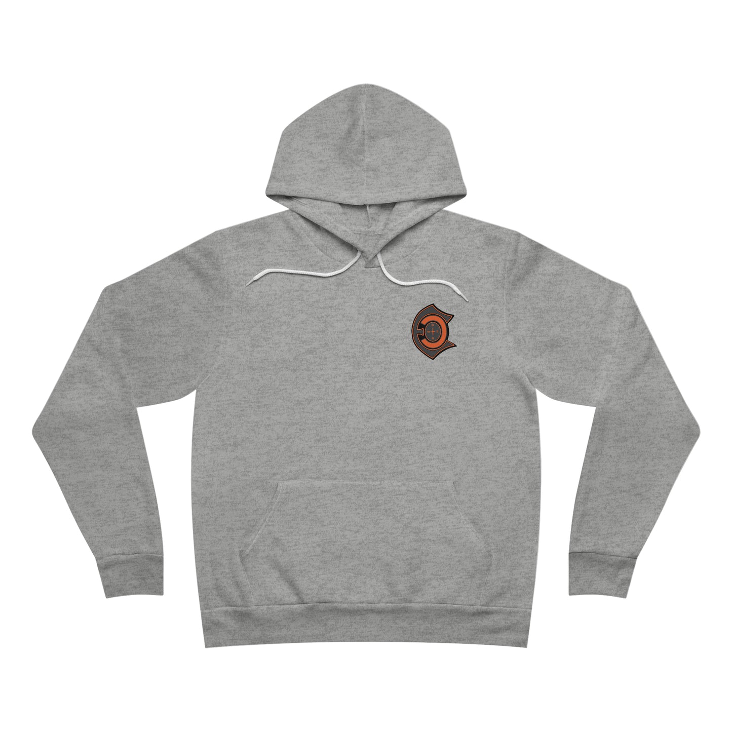 "Tailing Redfish" orange letter Fleece Pullover Hoodie