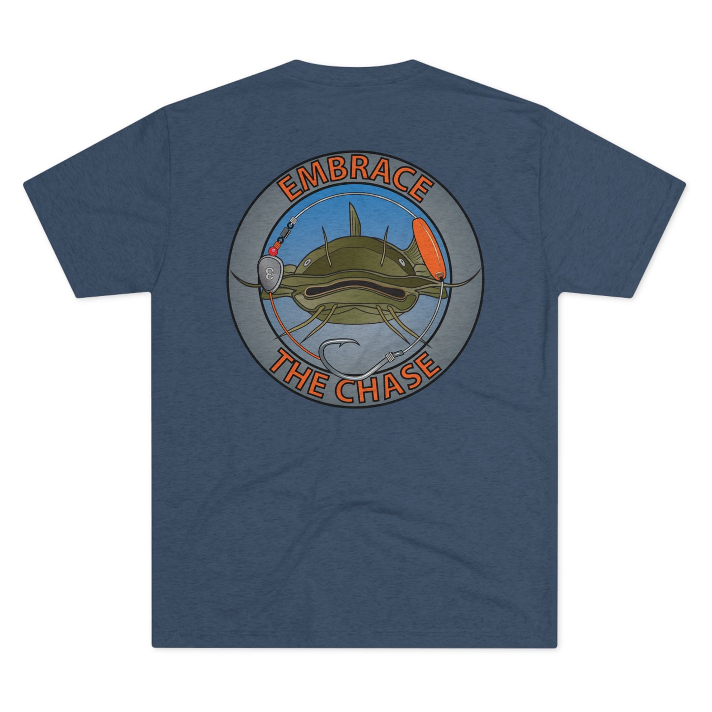 "Big Whiskers" Flathead orange letter tri-blend t-shirts