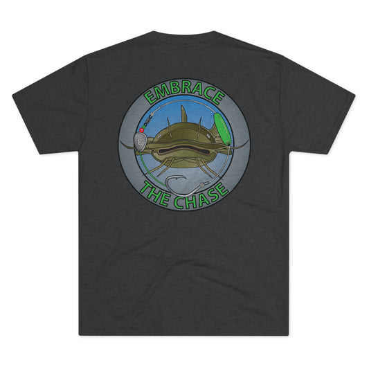 "Big Whiskers" Flathead green letter tri-blend t-shirts