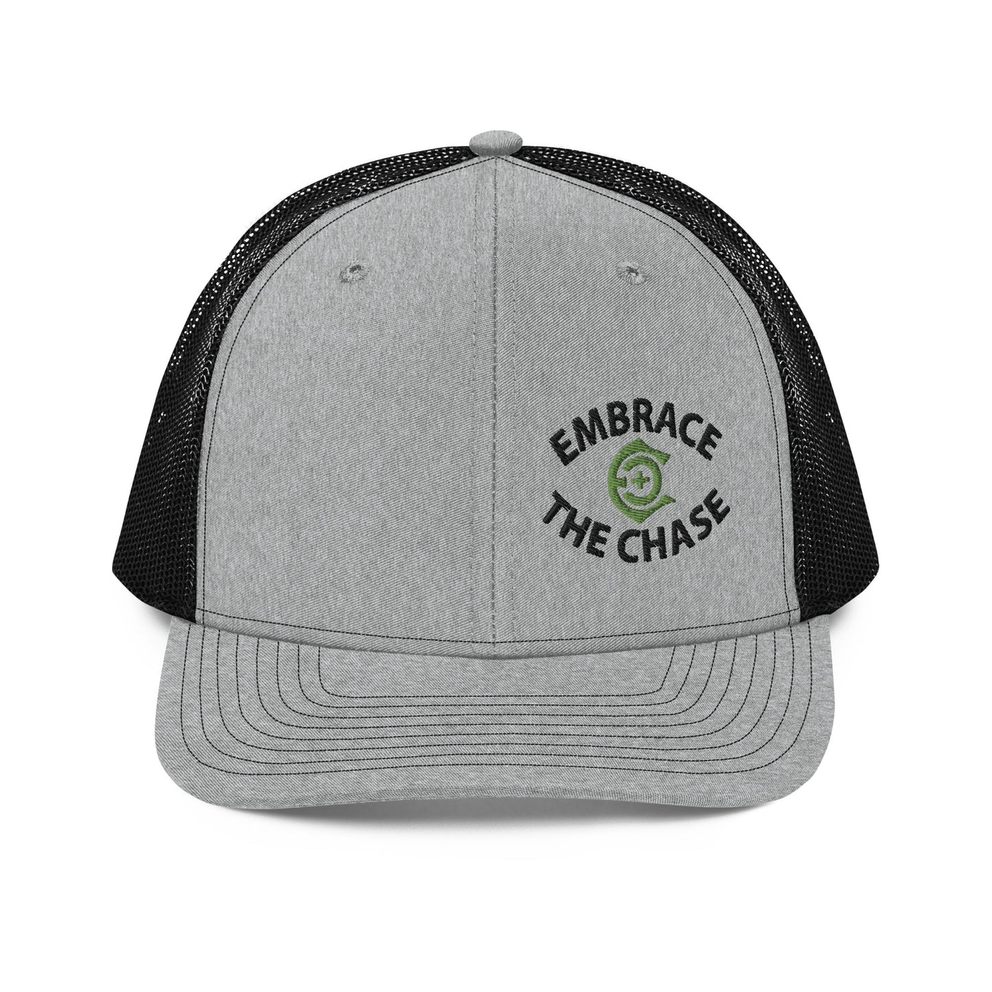 Richardson 112 black letter green logo hats