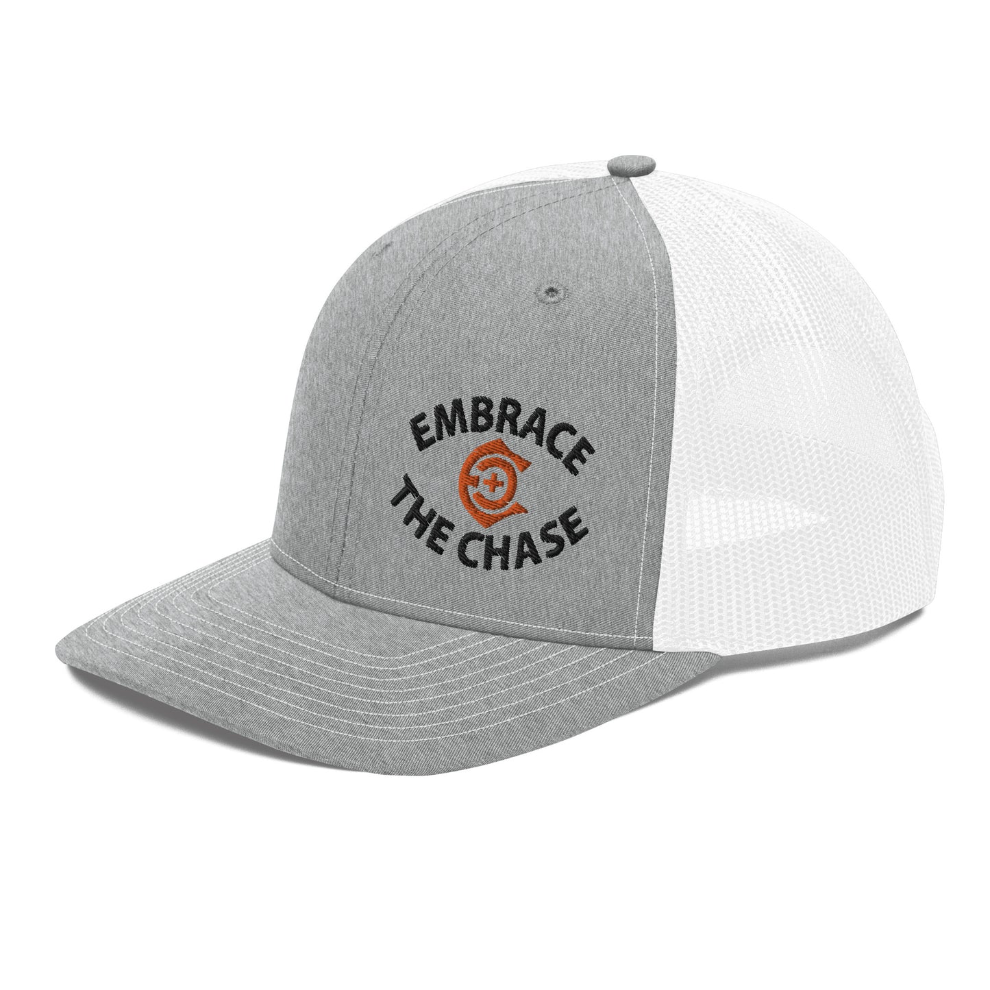 Richardson 112 black letter orange logo hats